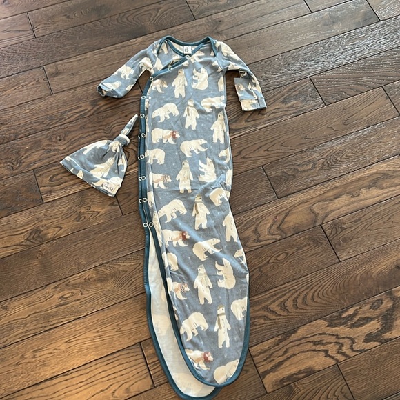 Copper Pearl Knotted Gown and Hat - Picture 1 of 1